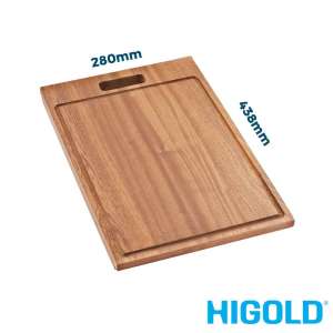 280x438mm Sapele Wood Chopping Board – Kitchen Accessory | HG-983133-2658
