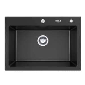 760mm Black Single Bowl Kitchen Sink – Granite | HG-935005-1833