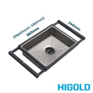 480mm Stainless Steel Stainless Steel Expandable Colander – Kitchen Accessory | HG-984199C-2657