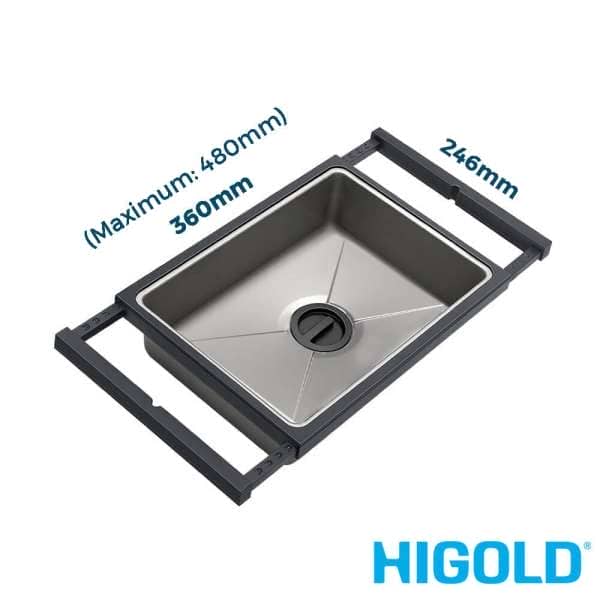 higold stainless steel colander 480mm max length