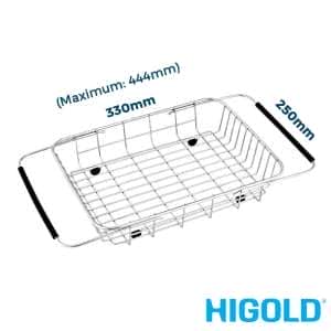 444mm Stainless Steel Stainless Steel Expandable Dish Drainer Basket – Kitchen Accessory | HG-982001-2660